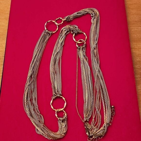 Lia Sophia Gold And Silver Two Tone Chain Necklace - Picture 1 of 3